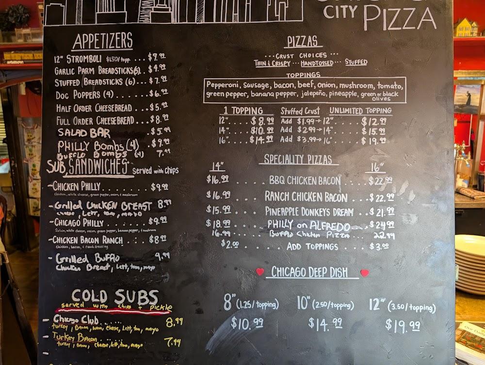 Chicago City Pizza Menu image 1