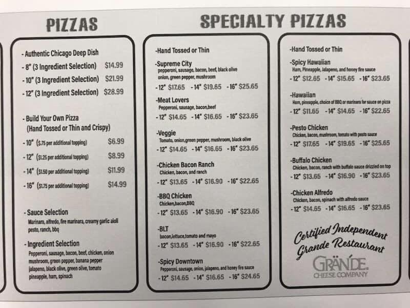 Chicago City Pizza Menu image 4